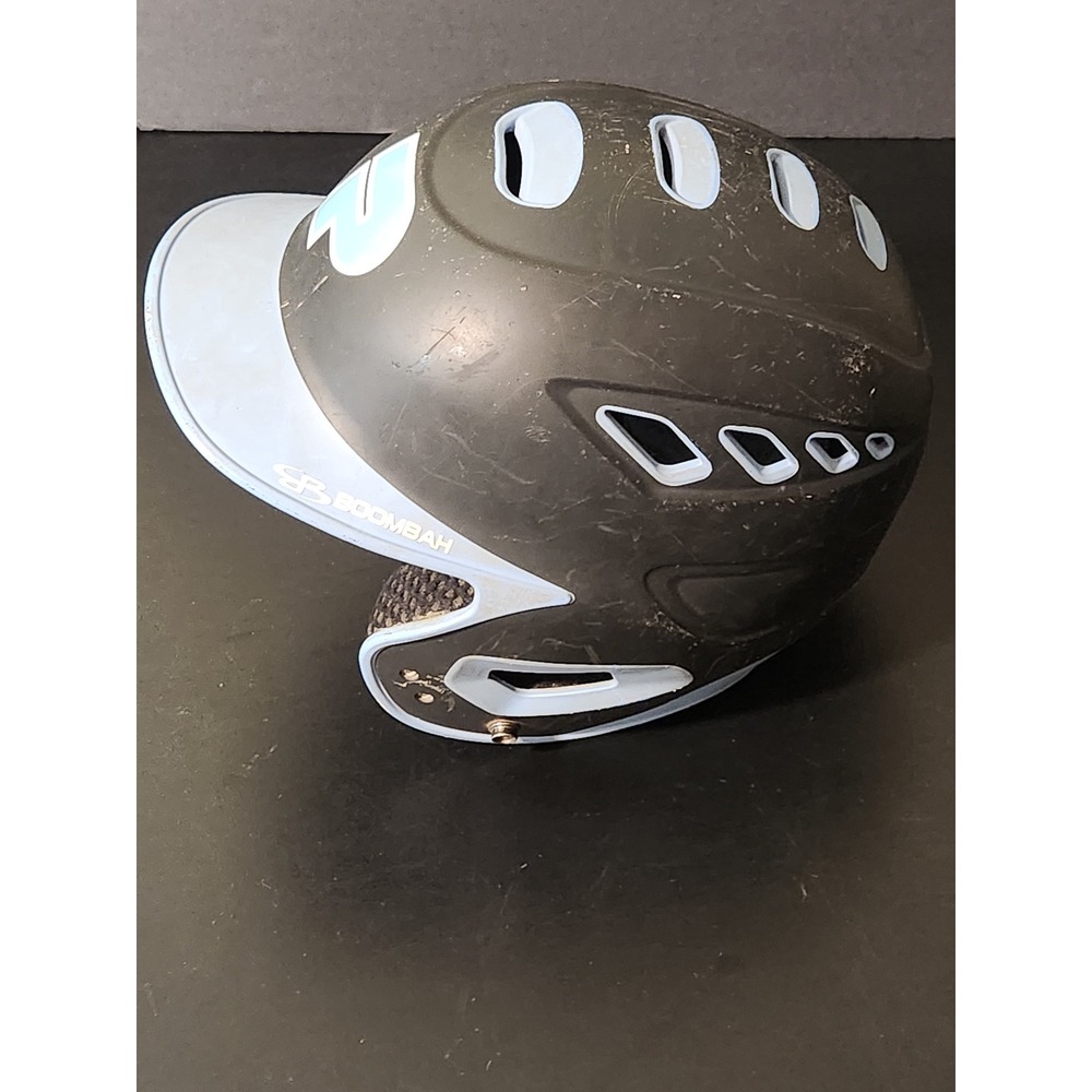 Boombah BBH2-JR Junior Batting Helmet Matte Black Light Blue Size 6 1/4 - 7